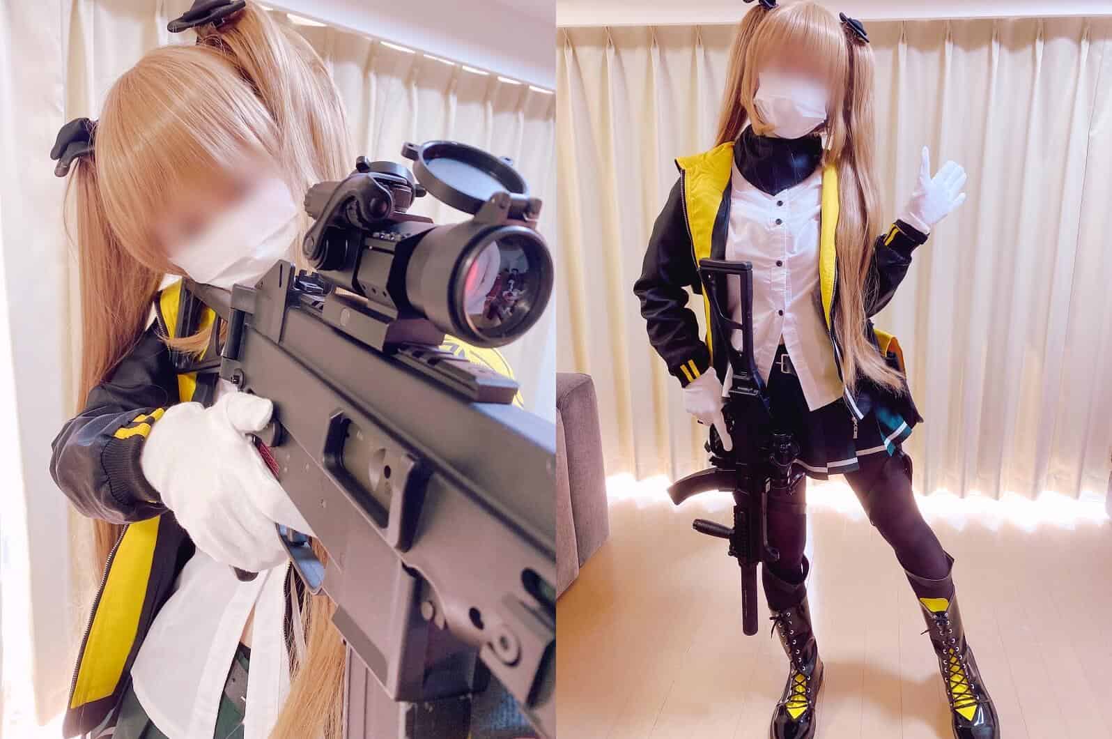 Otaku uncle who likes girls’ frontline! beautiful girl cosplay figma UMP9’s tights are torn apart